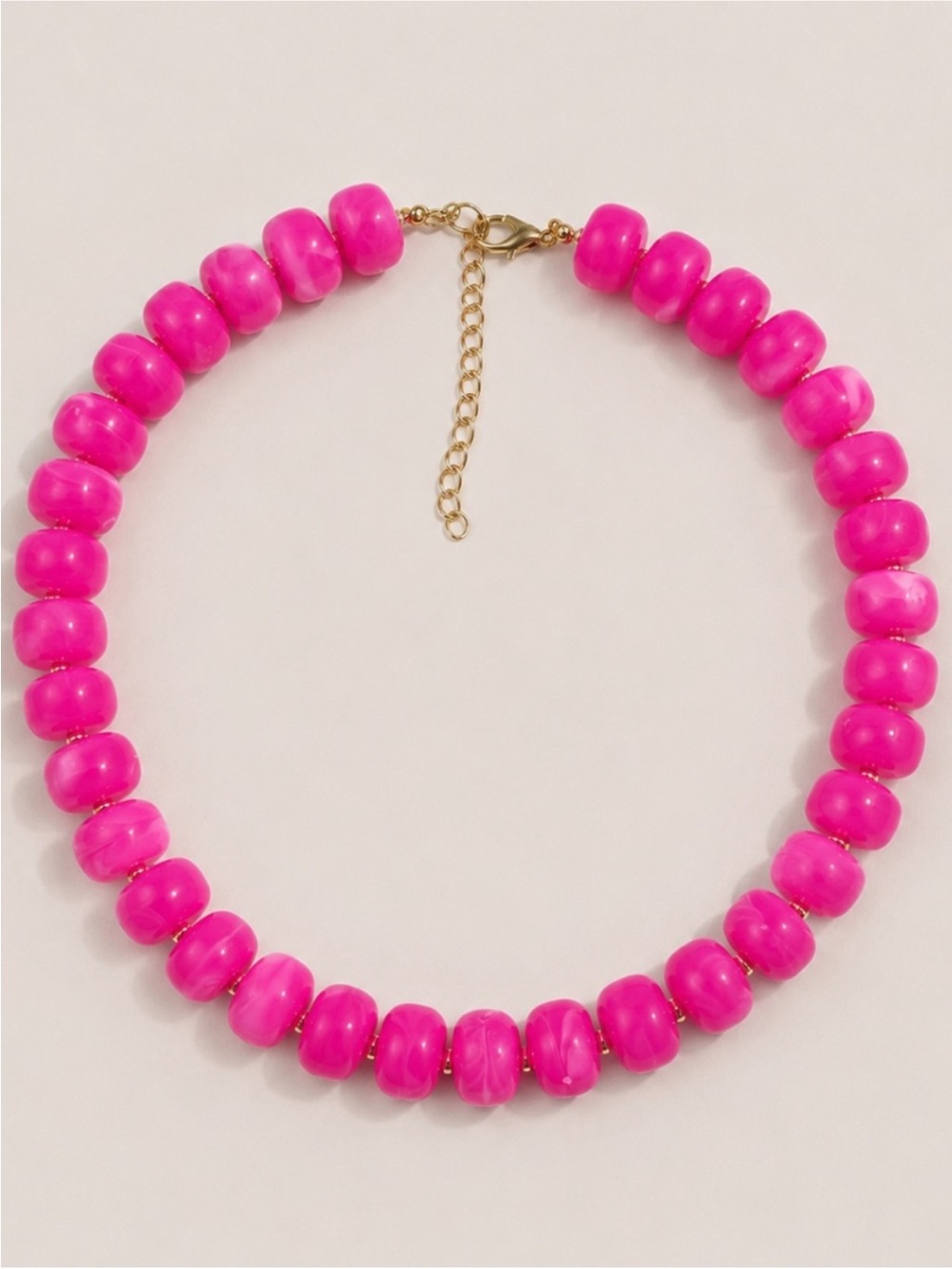 New! Pink Beaded Colorful Dopamine Necklace NWOT
